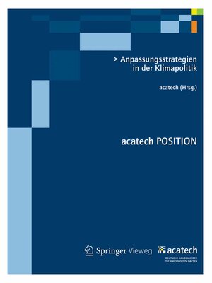 cover image of Anpassungsstrategien in der Klimapolitik